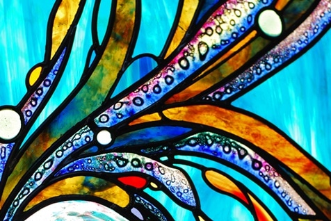 Alsco Hand painted stained glass photo