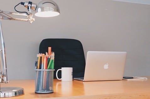 A clean and neat work desk