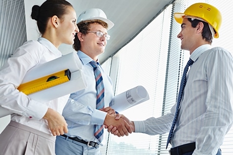 Men shaking their hands