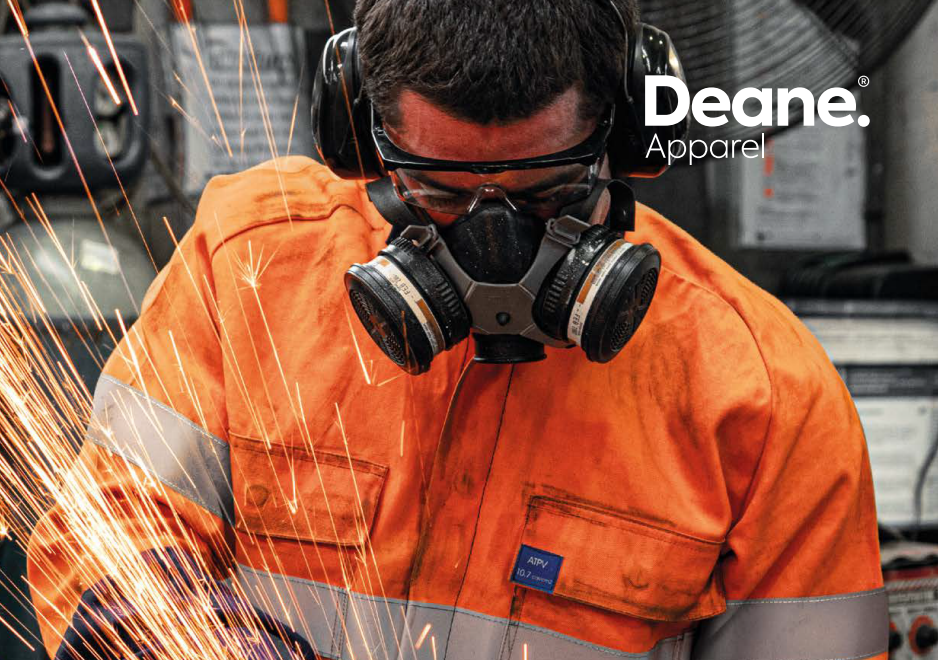 Tradies wear flame-resistant work pants and shirts from Alsco.